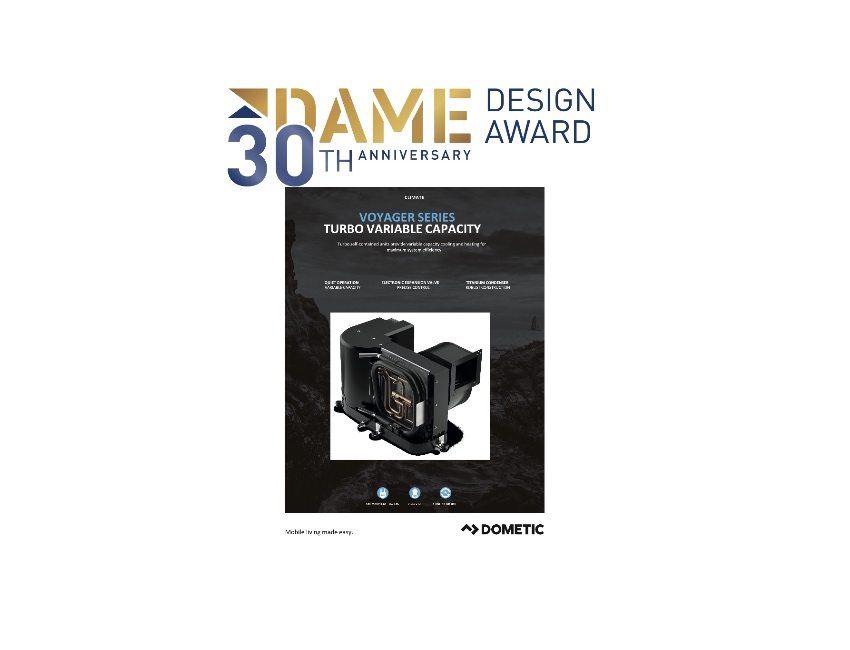 30th DAME DESIGN AWARD and The Winner is DOMETIC Voyager